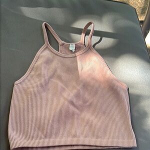 Ribbed Mauve Tank Top